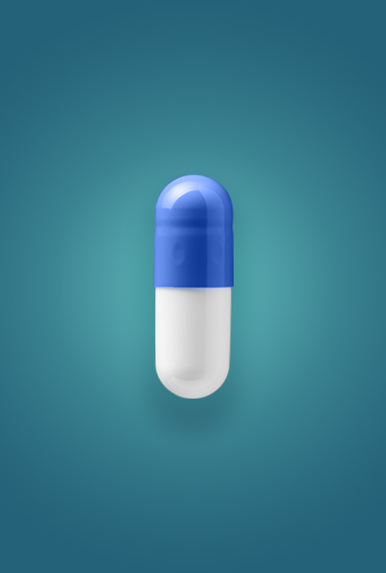 therapeutic medication with blue background